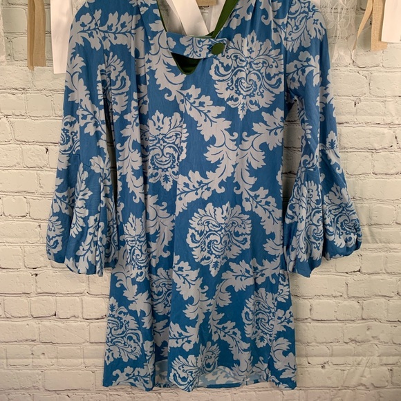 La Befana Yoga Hoodie Top blue Floral size Large - Picture 1 of 5